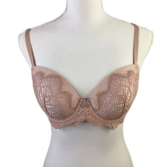 Victoria's Secret Dream Angels Lined Demi Double 32DD Lace Overlay Underwire - Picture 3 of 10